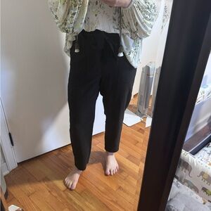 Forever 21 Black Paperbag Waist Trousers
